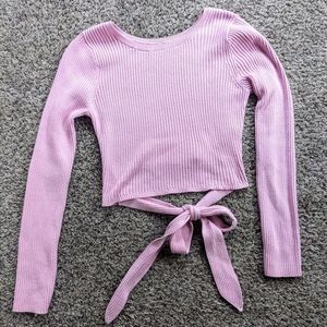 Pink knit sweater